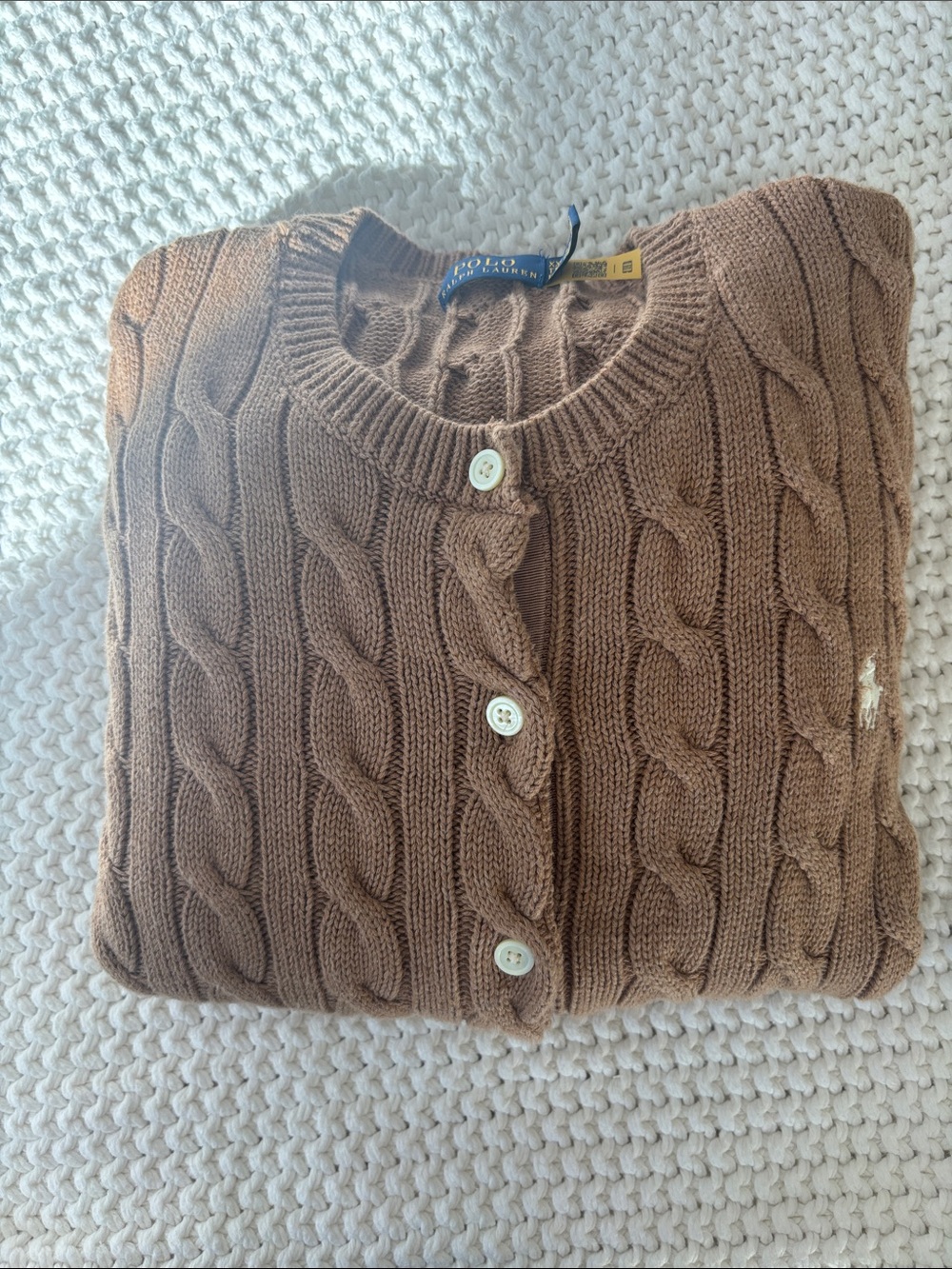 Women’s Ralph Lauren Polo Cotton Cable Knit Cardigan